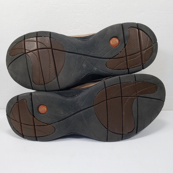 Clarks Unstructured Shoes Men's 8M Zip Slip On Casual Brown Beige - Picture 6 of 8